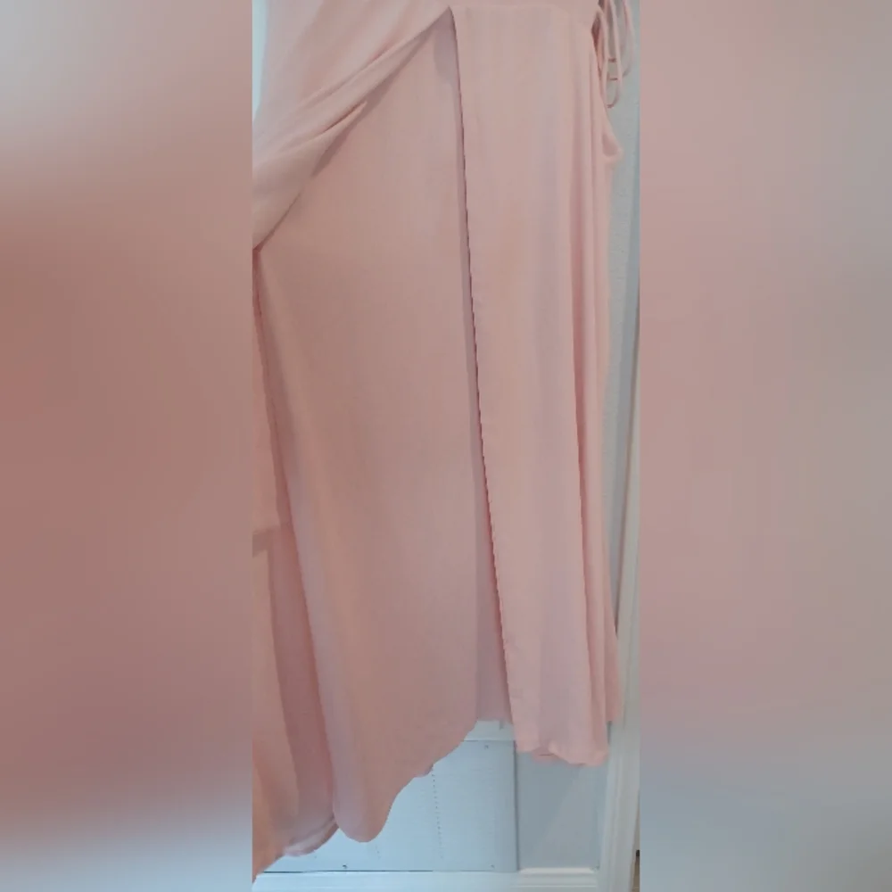 Fame & Partners x Free People 12 Megan Side Cutout Maxi Dress Gown Blush Pink - Picture 10 of 16